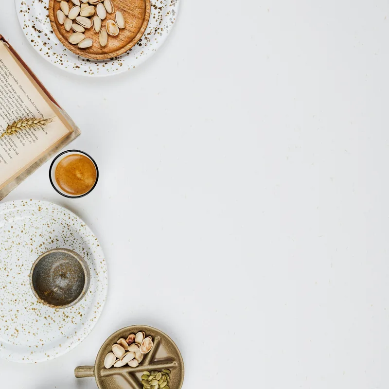 Magnesium-rich nuts and seeds flat lay